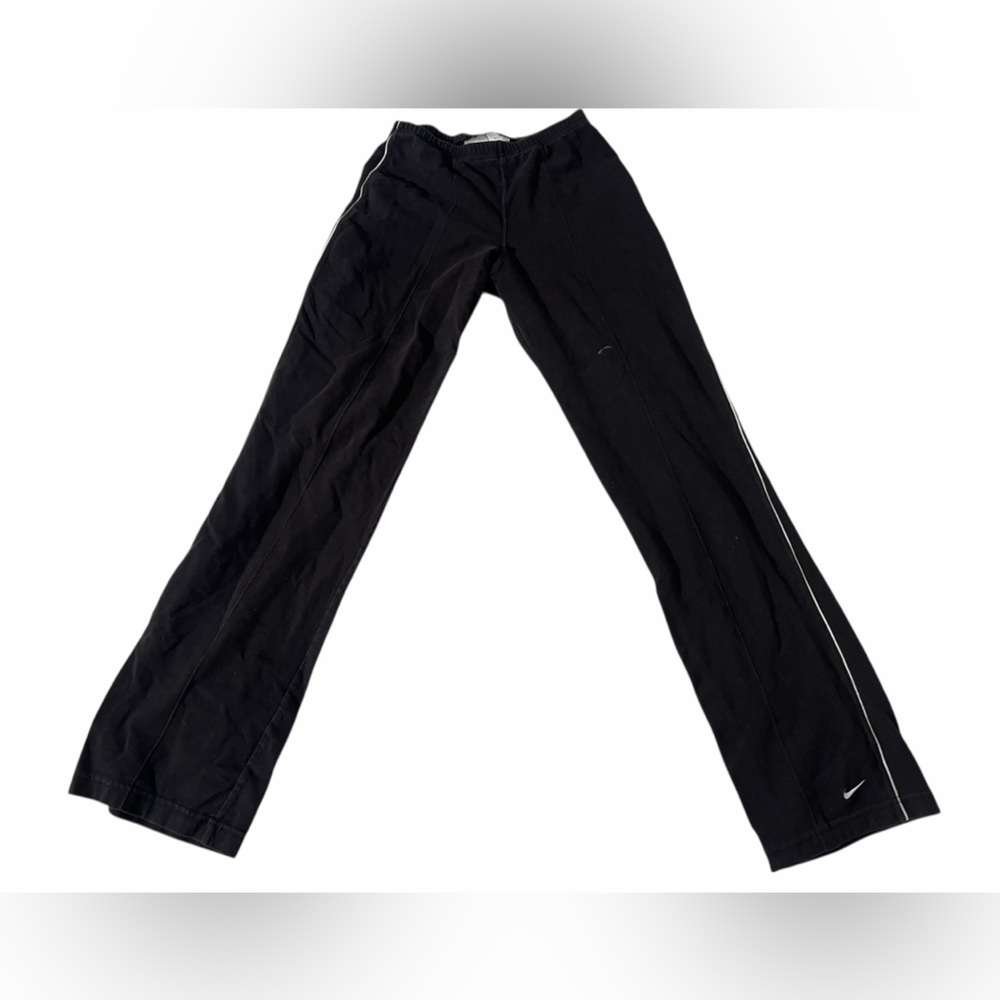 Nike black pants with white piping